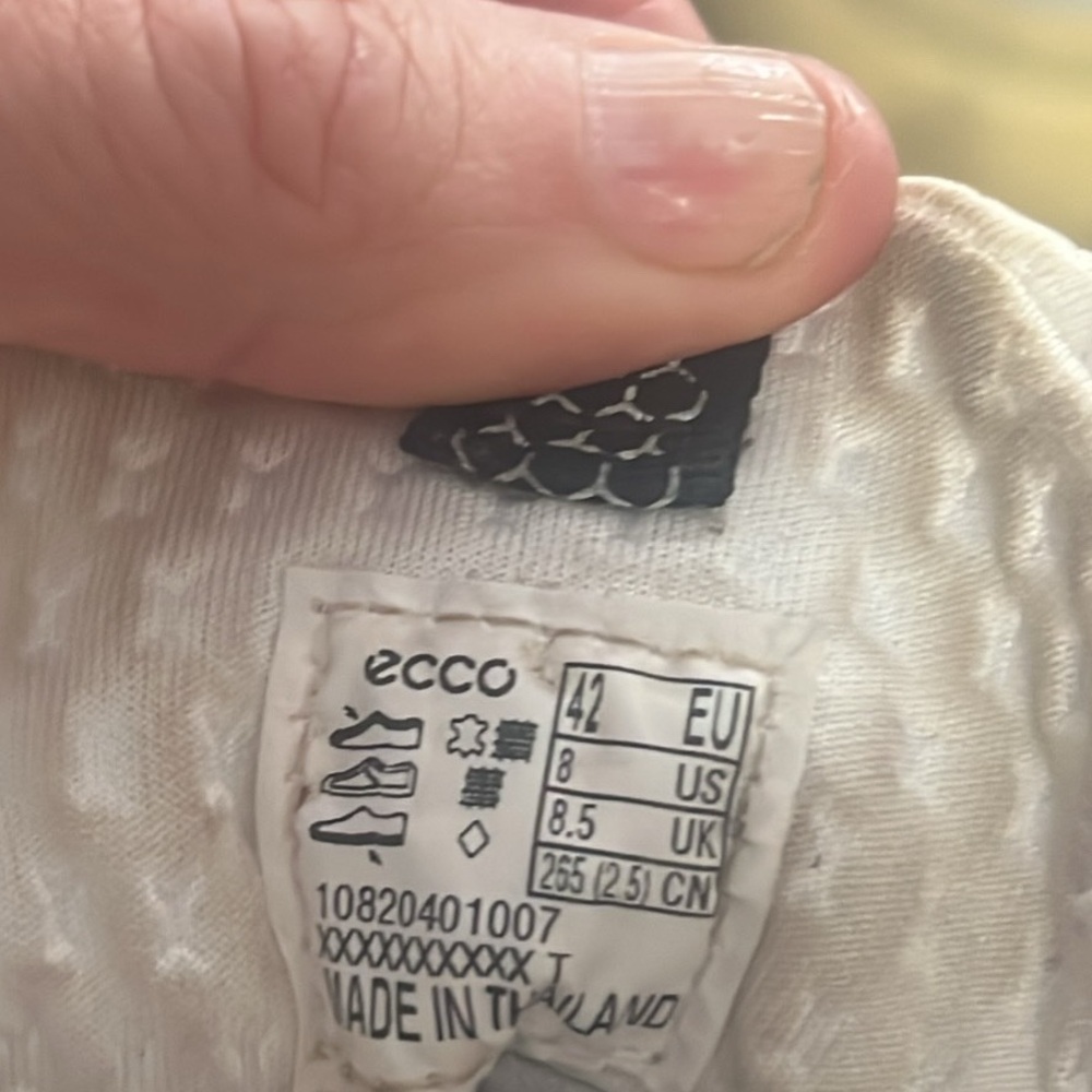 Ecco Men Golf Shoe White Gore-Tex Waterproof Sneaker Spikeless - Picture 16 of 16